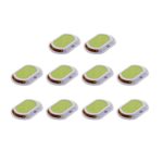 CZC Green Waterproof Solar Road Studs Marker Light for Driveway Garden Pavement Deck Dock Pathway Light with Reflector on Sides-10Pack