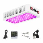 Morsen 600W LED Grow Lights,with Thermometer Humidity Monito and Adjustable Rope,Full Spectrum Double Switch Plant Lights for Greenhouse Indoor Plants Veg and Flower(10W LEDs 60Pcs)