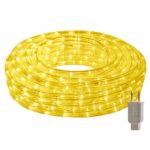 HEI LIANG LED Rope Lights, 120V Waterproof LED String Lights for Patio, Backyard, Garden, Wedding, Christmas Party, Indoor and Outdoor Decoration (50FT/15M, Warm White)