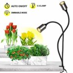 Grow Lights for Indoor Plants Full Spectrum with Timer – Bozily 75W Sunlike Plant Light with 3/6/12/24H Timer 5 Dimming LED Sunlight White Grow Lamp for Small Plant Seedlings Growing Blooming Fruiting