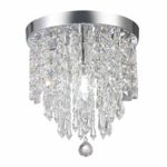 DDKK Modern Chandelier Crystal Ball Fixture Pendant Flush Mount LED Ceiling Lamp H9.84X W8.66IN Ship from USA Directly