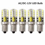 HGHC E12 12V AC/DC 2W LED Bulb, Daylight 6000k, 200LM, 20W Halogen Replacement Bulb,Mini Candelabra led Bulb (Pack of 5)