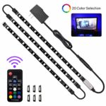 LED Strip Lights, HitLights 3 Pre-Cut 12Inch/36Inch LED Light Strip Accent Kit for 35-60in TV, Flexible Color Changing SMD 5050 LED Accent Kit with RF Remote, Power Supply and Connectors