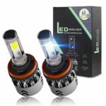 H11 LED Headlight Bulbs Conversion Kit 6000K Cool White Car Headlight Bulb 7600LM Extremely Bright Waterproof for High Beam Low Beam (H8, H9)