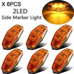 NEW SUN 6pc Amber Lights LED Side Fender Markers Surface Mount Design Truck Trailer Camper Lights Waterproof DOT Approved