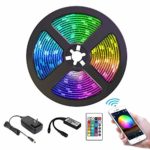 BeWit Led Light Strip, RGB LED Strip Light, 16.5ft Rope Light for Indoor Outdoor Decorate, LED Kit 5050 LED Lights with IR Remote Controller, Compatible with Smartphone, Echo IFTTT Google (Purple)