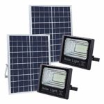 100W Solar Flood Lights Outdoor, JINDIAN 196 LEDs IP67 36000mAH 5m Wire Solar Flood Lights with Remote Control for Sign, Basketball Soccer Field, Yard, Garden, Gutter, Pathway Street Area Lighting