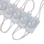 40 PCS Cool White 6500K 1.2W LED Modules with Lens for Light Box DC12V Waterproof IP65 with Tape Adhesive Back