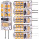 G4 LED Bulb Warm White 4W Replacement 40W Halogen Bulbs, 350 Lumens 3000K,LED G4 Bulb Warm White Light Bulbs 12V AC/DC Not Dimmable/6 Pack