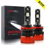 MOSTPLUS 8000 Lumens 80W-H11 All-in-One LED-TX1860 Chip Really Focused Headlight Bulbs Super Mini Conversion Kit Xenon White Three Years Warranty