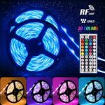 Led Light Strips,Tenmiro 32.8ft Led Strip Lights With 44key RF Remote Controller,Waterproof Color Changing RGB SMD 5050 300 LEDs Rope Lights, DC 12V5A Power Safety Decoration For Home Outdoor Lighting