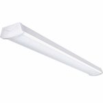 Hykolity 4FT LED Commercial Ceiling Wraparound Shop Light Fixture 40W 4000lm Low Profile Linear Flushmount Office Garage Home [2 lamp 32W Fluorescent Equivalent] 5000K Daylight ETL Listed