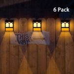 Solar Deck Lights, Led Outdoor Garden Decorative Wall Mount Fence Post Lighting-6pack