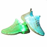 Idea Frames Fiber Optic LED Light Up Shoes for Women Men USB Charging Fashion Sneaker White
