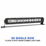 Rigidhorse LED Light Bar 12 Inch 72W Single Row Flood & Spot Beam Combo 10000LM Off Road LED Light Bar Driving Light for Jeep Pickup SUV ATV UTV Truck Roof Bumper, 2 Years Warranty