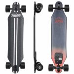 711TEK Teamgee H5 37″ Electric Skateboard, Lighter & Thinner Longboard with Wireless Remote Control, 13.5 Lbs|0.5 Inch Deck Thick|22 MPH Top Speed| 760w Dual Motor,UL Certification E503354