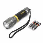STANLEY Handheld Flashlight with Lanyard, 3 Modes Ultra Bright LED Torch Aluminum-crafted Waterproof IPX4, 3AAA Alkaline Battery Included