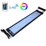 COODIA Aquarium Hood Lighting Color Changing Remote Controlled Dimmable RGBW LED Light for Aquarium/Fish Tank, Extendable Upto 28 inches (for Fresh and Salt Water)