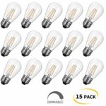 S14 LED Light Bulbs 2700K, Warm White, Clear Glass Lightbulbs Equivalent to 11 W, Dimmable E26 E27 Shatterproof Replacement Bulb for Home Light Fixtures and Decorative,15 PC