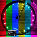 Activ Life LED Bike Wheel Lights with Batteries Included! Get 100% Brighter and Visible from All Angles for Ultimate Safety & Style (1 Tire Pack) (Color-Changing, 1-Wheel)