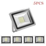 5 Pack 30W FloodLight 12V DC Led Flood Light 2400LM Cold White 6000K Waterproof IP65 Outdoor Light Super Bright Security Lights for Parking Lot Garden Yard Factory Warehouse Square