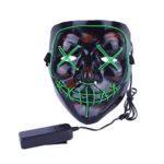 Poptrend Halloween Cosplay LED Light Mask(Green)