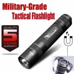 WISSBLUE X2 1500 high Lumen Tactical Flashlight Military Grade, 6 Mode 2M Waterproof Flashlight, Magnetic Base COB Light, LED Tactical Flashlight Rechargeable Gift Box Package Camping equipment