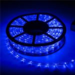 Wonlink 100ft 2 Wire LED Rope Light Indoor Outdoor Use for Backyard Party Christmas Thanksgiving Decor Decoration Blue