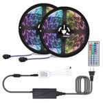 LED Strip Lights, ATTUOSUN 32.8ft/10M LED Rope Lights SMD5050 300Leds RGBW Color Changing LED Light Strip Kit with Sponge Adhesive, 44Key IR Remote Controller,DC12V Power Supply for Indoor Decoration