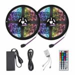 Led Strip Lights, Starlotus SMD 5050 RGB 32.8Ft/10M LED Light Strip Kit,Flexible 300 LEDs Lighting Rope Lights with Sponge Adhesive, 44-Key IR Controller Holiday Party Indoor Decoration