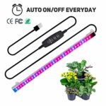 Grow Light Strip, TBTeek Full Spectrum LED Grow Light with Auto ON & Off Function, 3/9/12H Timer, 5 Dimmable Levels and 3 Switch Modes for Indoor Plants, Red/Blue Spectrum