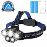 Headlamp Flashlight,Led Headlamps usb Head lamp head light brightest Rechargeable Headlight 10000 lumen Waterproof 6 Modes,Include Batteries and USB Cable,for Outdoor,Camping,Running,Hiking,Fishing,Re