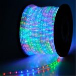 PYSICAL® 110V 2-Wire Waterproof LED Rope Light Kit for Background Lighting,Decorative Lighting,Outdoor Decorative Lighting,Christmas Lighting,Trees,Bridges,Eaves (100ft/30M, RGB)