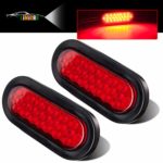 LIMICAR 6″ Oval RED LED Trailer Tail Lights 24 LED 12V Turn Stop Brake Trailer Lights for Truck Trailer Bus RV Jeep Waterproof 2PCS