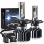 H4 9003 HB2 Led Headlight Bulbs, SEALIGHT Upgraded Super Bright 24x CSP Led Chips Headlight Kit -Hi/Lo Beam 6500LM 6000K White (Pack of 2）