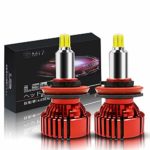 LED Headlight Bulbs Conversion Kit–RACBOX H11(H8/H9) CREE LED Chip 9000 Lumen/Pair 72W 360 Degree 6500K White, 1Yr Warranty