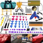 GLISTON DIY Paintless Dent Repair Kit 89pcs Dent Puller Tools Slide Hammer for Car Hail Damage Dent & Ding Remover