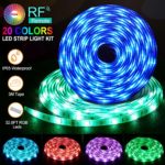 LED Strip Lights, Flykul LED Light Strip 32.8Ft/10M Waterproof RGB SMD 5050 300LEDs Rope Lighting Color Changing Full Kit with 44 Keys RF Remote Controller and DC 12V 5A Power Adapter