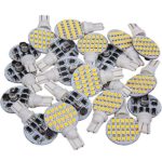20 x Super Bright 921 194 T10 Warm White 4.8w Boat, Iandscaping, RV, Trailer, Camper Interior Wedge 24-SMD LED Light Bulbs 12v (Come with extra 2pieces of 2nd Generation Bulbs)