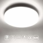 Airand 5000K LED Ceiling Light Flush Mount 18W 1650LM Round LED Ceiling Lamp for Kitchen, Bedroom, Bathroom, Hallway, Stairwell, 9.5”, Waterproof IP44, 80Ra, 150W Equivalent (Daylight White)