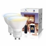 LE LampUX GU10 WiFi Smart Light Bulbs Compatible with Alexa Google Home IFTTT, Tunable White Warm to Daylight, App Control Dimmable GU10 LED Track Light Bulb 50W Halogen Equiv, No Hub Required, 2 Pack