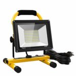 Olafus 40W LED Work Light (230W Equivalent), 4000LM, 2 Brightness Modes, 16.4ft/5M Cord with Plug, IP65 Waterproof Construction Lights with Stand for Job Site, Workshop, Garage 5000K Daylight White
