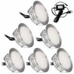 Recessed LED Deck Lights Kits 6 Pack,SMY(Upgrade Version) In Ground Outdoor LED Deck Lighting Waterproof IP67,Low Voltage LED Lights for Garden,Yard Steps,Stair,Patio,Pool Deck,Kitchen Decoration