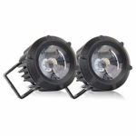 PADRAM LED Fog Lights with 25W 8D Lens 3.5″ Flood Spot Combo Beam 6000K White Round Driving Pod Lights Waterproof for Offroad Motorcycle Jeep Truck Boat Tractor (Pack of 2)