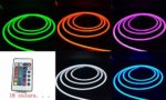 Pearlight DC12V Neon Led RGB Rope Light, Flexible/Waterproof/Multi-Color/Remote Control for Home/Garden/Architectural Decoration (10 FT / 3 Meters, RGB)