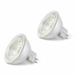 MR16 LED Bulbs, 3000K Warmwhite, 5W(50W Halogen Equivalent), DC/AC12V, 2-Pack (3000K, GU5.3)