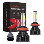 H11 LED Headlight Bulbs 12000LM H8 H9 Fog Light 360 Degree Lighting Pattern (4 Sides) Extremely Bright All-in-One Conversion Kit, 5 Year Warranty