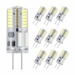 DiCUNO G4 3W Bi-pin LED Bulb, 30W T3 Halogen Bulb Equivalent, AC/DC 12V Daylight White 6000K, Non-dimmable LED Light Bulb for Home Landscape of 10 Pcs