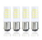 Lamsky BA15D LED Double Contact Bayonet Base Sewing Machine Bulb 120 Volts,T3/T4/C7/S6,4W Daylight 6000K,LED 40W Halogen Replacement Bulb,No-Dimmable (4-Pack)