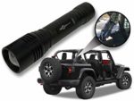 Jeep Wrangler Accessories Black Colored LED Flashlight with Roll Bar Holster. Holster fits Jeep Jk rollbar also. Color match is for 2018-2019 Jeep JL Accessories, Ultra Bright, 1000 Lumens, Zoomable